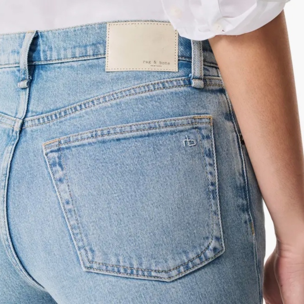 NWT Rag and Bone Harlow Straight Leg Jeans Delaney Light Blue 29 - Picture 4 of 7